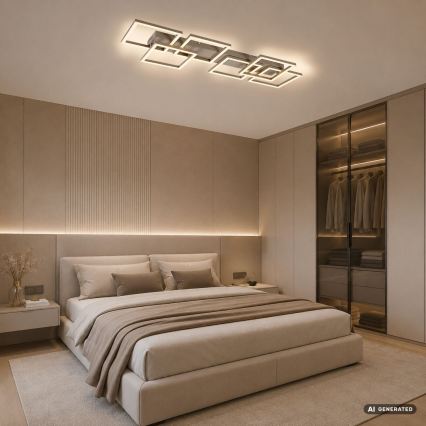 Rabalux - LED Stmievateľné stropné svietidlo LED/40W/230V 3000-6500K 33x100 cm béžová + diaľkové ovládanie
