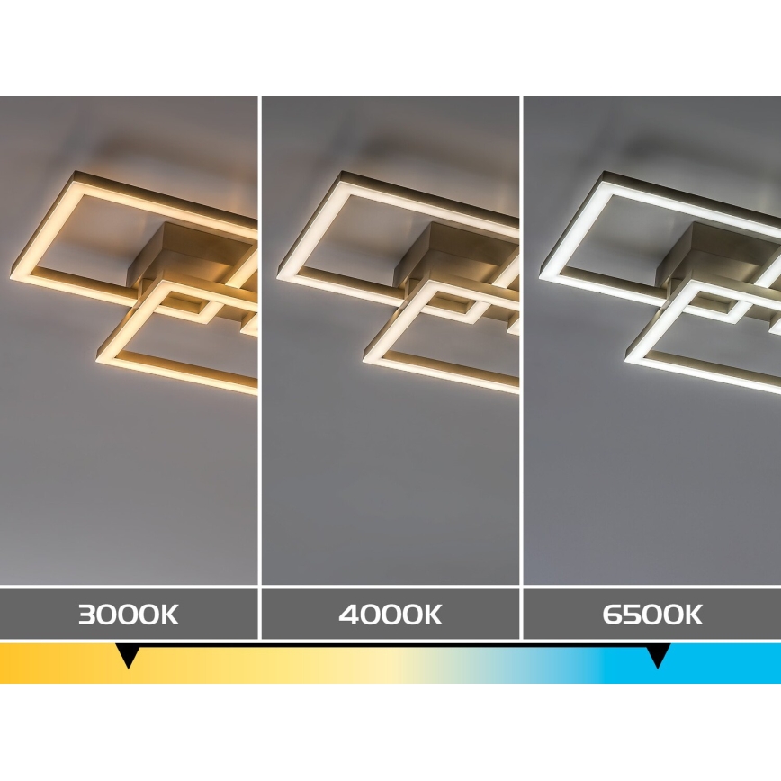 Rabalux - LED Stmievateľné stropné svietidlo LED/40W/230V 3000-6500K 33x100 cm béžová + diaľkové ovládanie