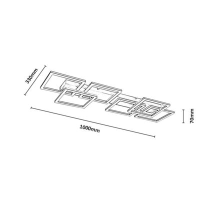 Rabalux - LED Stmievateľné stropné svietidlo LED/40W/230V 3000-6500K 33x100 cm béžová + diaľkové ovládanie