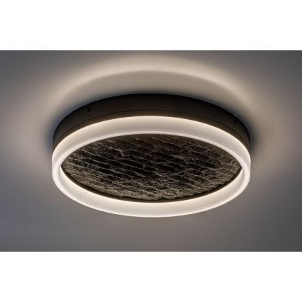 Rabalux - LED Stmievateľné stropné svietidlo LED/24W/230V 3000-6500K pr. 40 cm čierna + diaľkové ovládanie