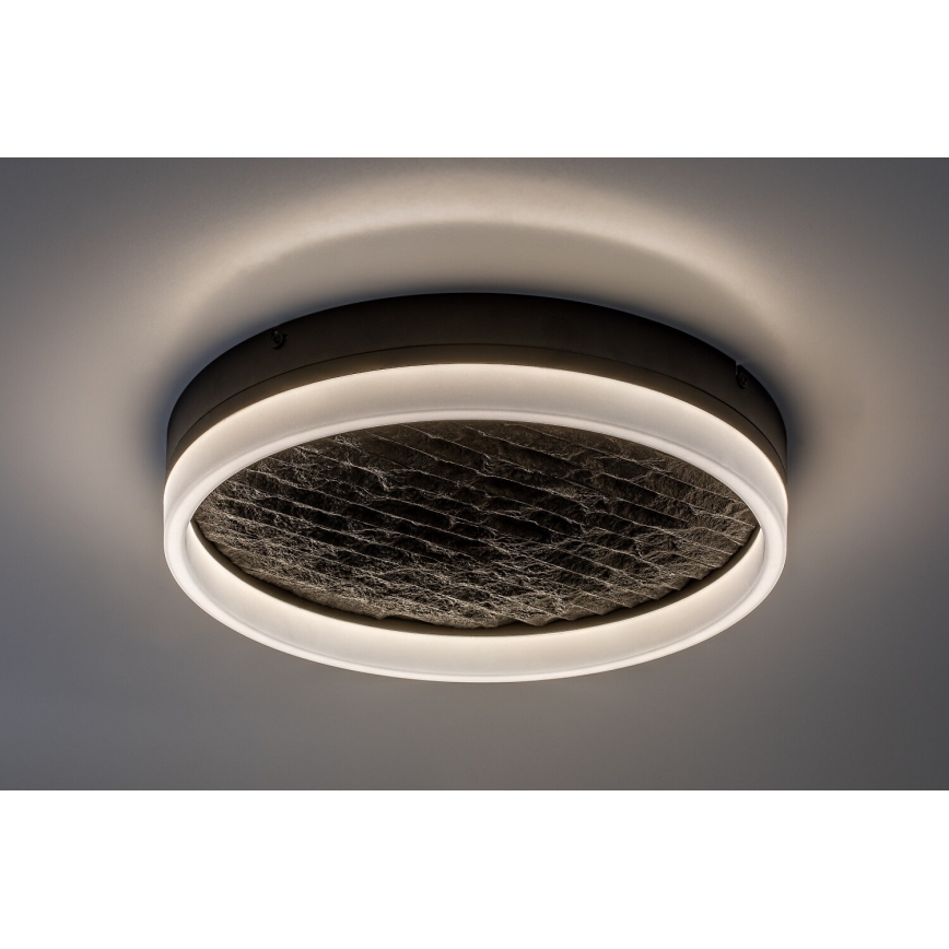 Rabalux - LED Stmievateľné stropné svietidlo LED/24W/230V 3000-6500K pr. 40 cm čierna + diaľkové ovládanie