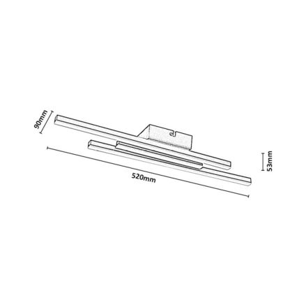 Rabalux - LED Stropné svietidlo LED/18W/230V 3000K čierna