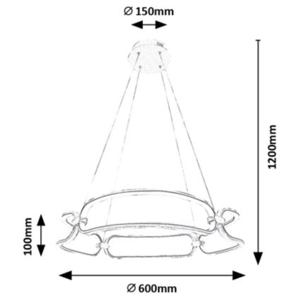 Rabalux - LED Luster na lanku LED/67W/230V 4000K