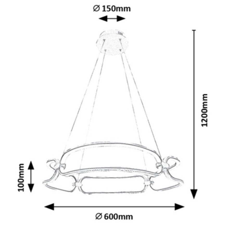 Rabalux - LED Luster na lanku LED/67W/230V 4000K