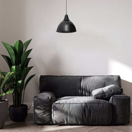 Rabalux - Závesný luster na lanku 1×E27/60W/230V pr. 36 cm čierna