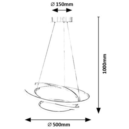 Rabalux - LED Luster na lanku LED/42W/230V 4000K