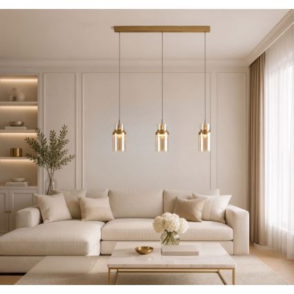 Rabalux - LED luster na lanku LED/27W/230V 3000K zlatý