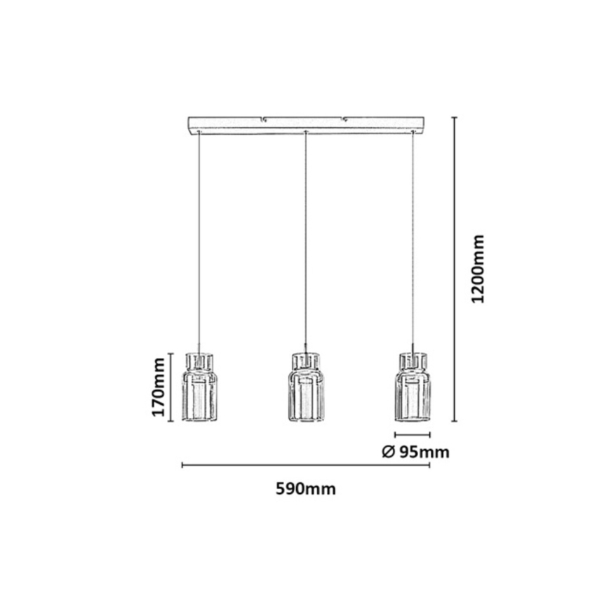 Rabalux - LED luster na lanku LED/27W/230V 3000K zlatý