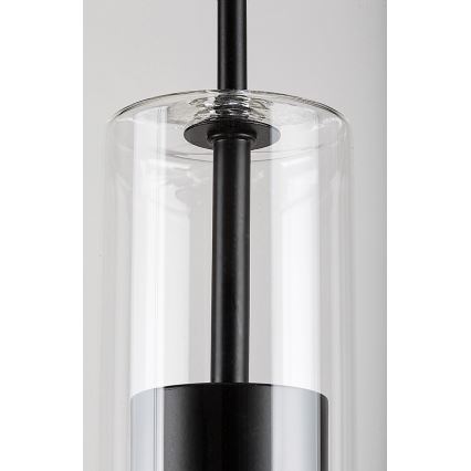 Rabalux - Luster na lanku 1xGU10/50W/230V číra/čierna