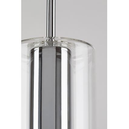Rabalux - Luster na lanku 1xE27/40W/230V číra/lesklý chróm