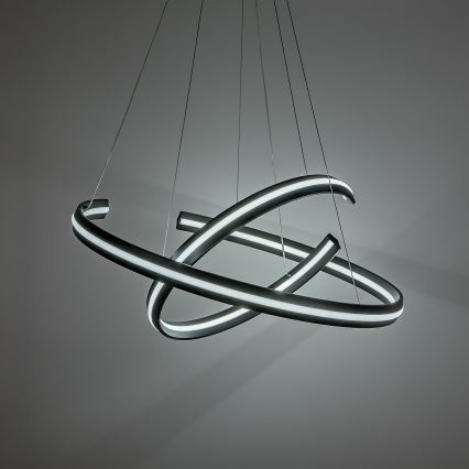 Rabalux - LED stmievateľný luster na lanku LED/80W/230V 3000-6500K čierna + diaľkové ovládanie