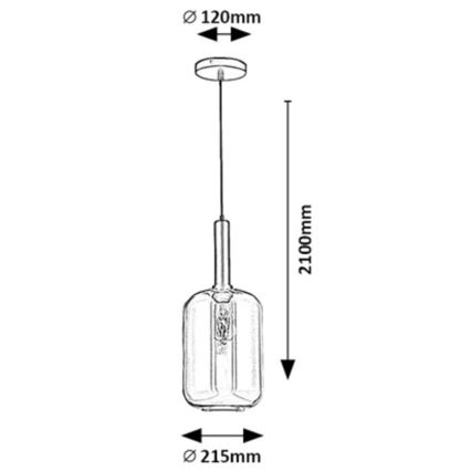 Rabalux - Luster na lanku 1xE27/40W/230V
