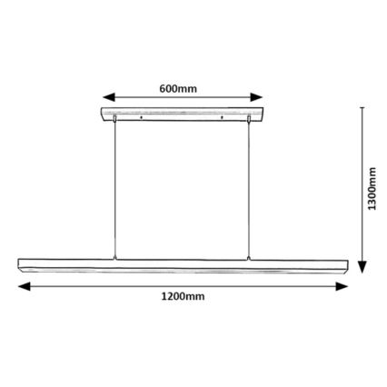 Rabalux - LED Luster na lanku LED/30W/230V 4000K čierna