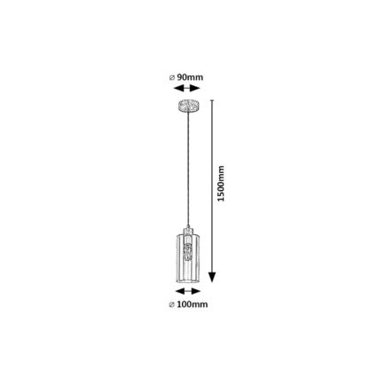 Rabalux - Luster na lanku 1xE27/25W/230V dub