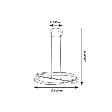 Rabalux - LED luster na lanku LED/40W/230V 3000K