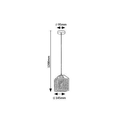 Rabalux - Luster na lanku 1xE27/40W/230V čierna