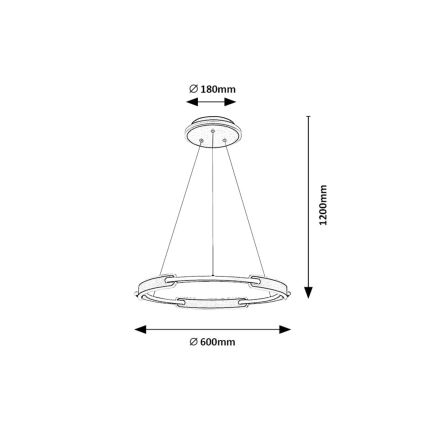 Rabalux - LED Luster na lanku LED/45W/230V 3000K/4000K