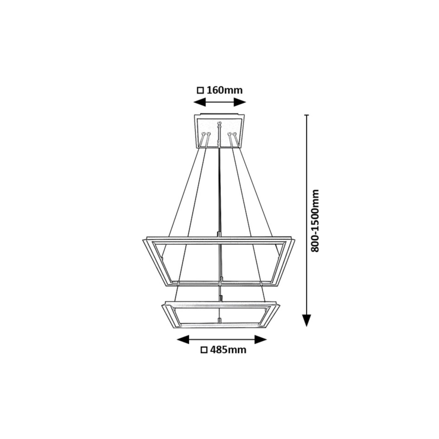 Rabalux - LED Luster na lanku 2xLED/24W/230V 3000K
