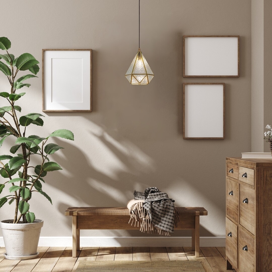Rabalux - Tiffany vitrážový luster na lanku 1xE14/40W/230V zlatá