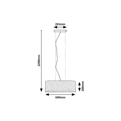Rabalux - Luster na lanku 3xE27/40W/230V