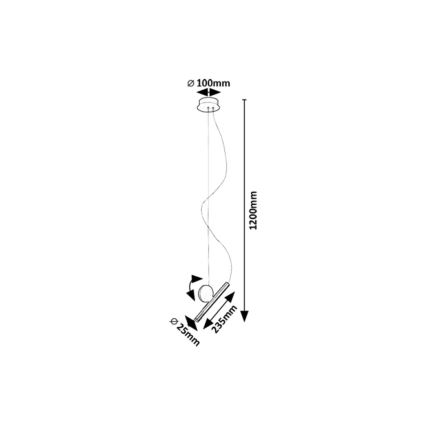 Rabalux - LED Luster na lanku LED/3W/230V 3000K
