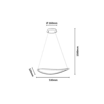 Rabalux - Stmievateľný závesný luster na lanku LED/45W/230V 3000-6500K + diaľkové ovládanie