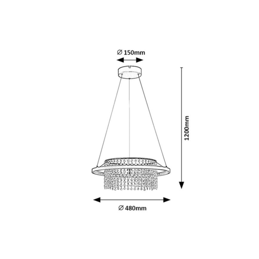 Rabalux - LED luster na lane LED/40W/230V 3000/3500/4000K
