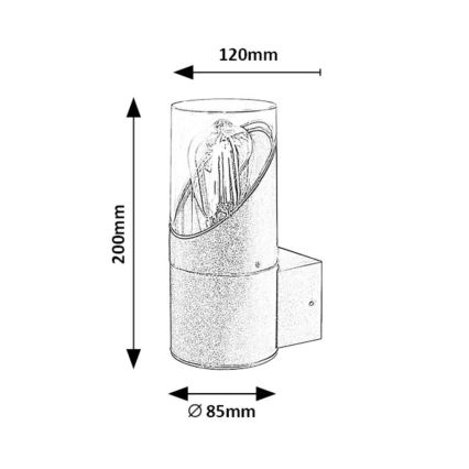 Rabalux - Vonkajšie nástenné svietidlo 1xE27/28W/230V IP54