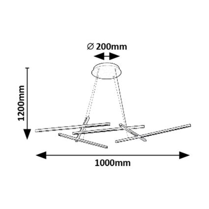 Rabalux - LED Stmievateľný luster na lanku LED/40W/230V 3000-6500K + diaľkové ovládanie