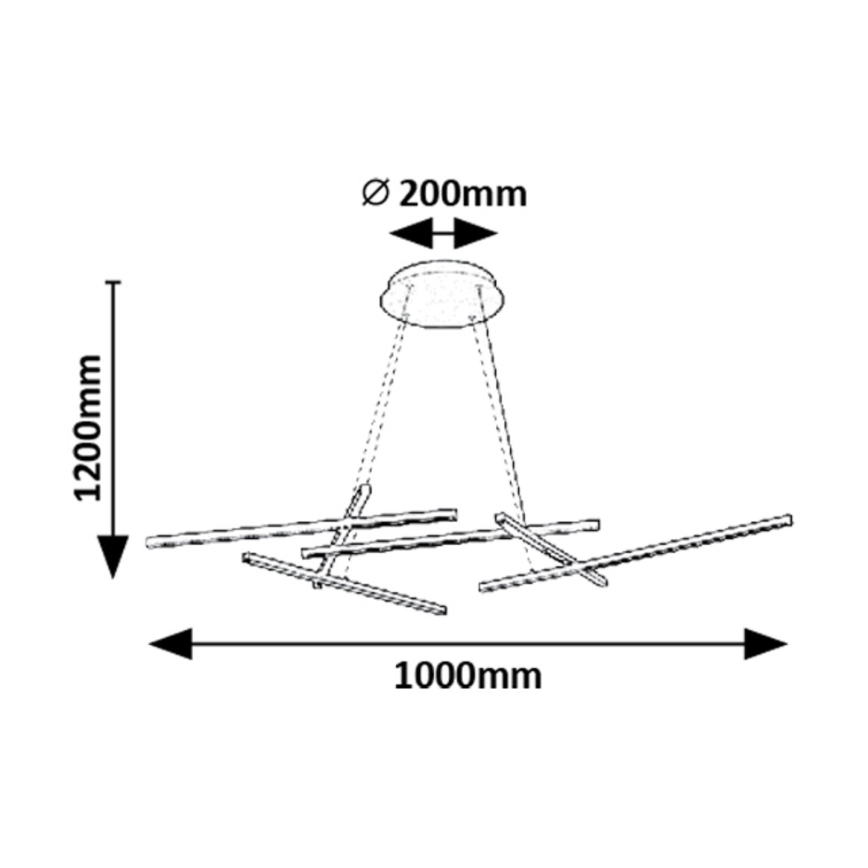 Rabalux - LED Stmievateľný luster na lanku LED/40W/230V 3000-6500K + diaľkové ovládanie