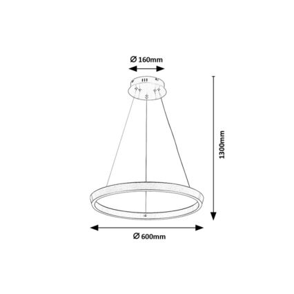 Rabalux - LED Stmievateľný luster na lanku LED/70W/230V 3000-6500K + diaľkové ovládanie