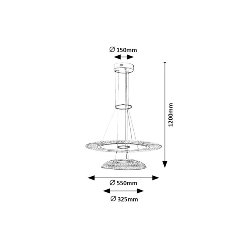 Rabalux - LED závesný luster s lankom LED/36W/230V 3000K