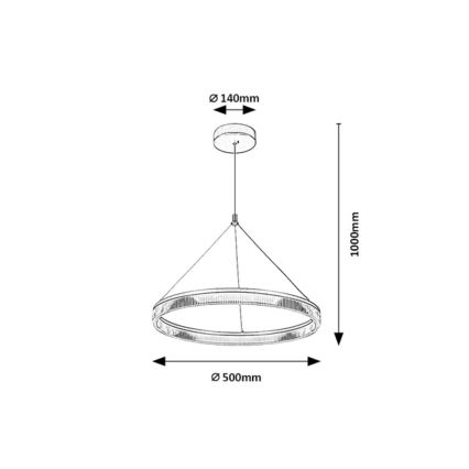 Rabalux - LED stmievateľný luster na lanku LED/24W/230V 3000-6500K + diaľkové ovládanie