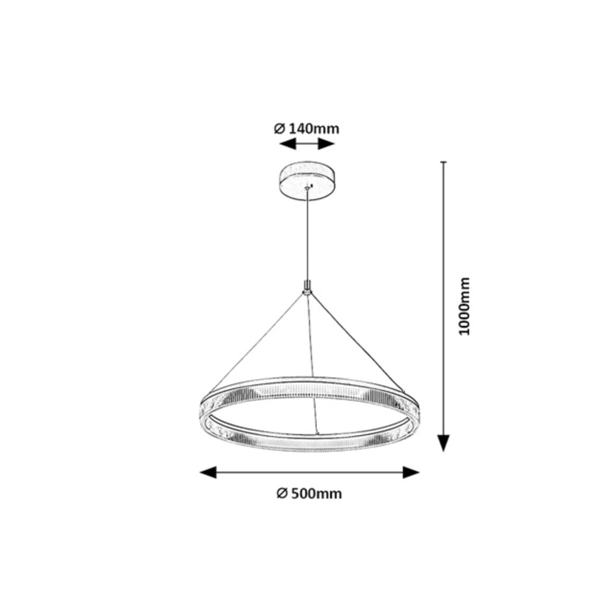 Rabalux - LED stmievateľný luster na lanku LED/24W/230V 3000-6500K + diaľkové ovládanie
