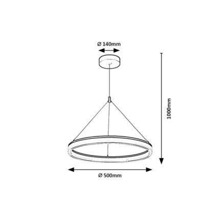 Rabalux - LED stmievateľný luster na lane LED/24W/230V 3000-6500K + diaľkové ovládanie