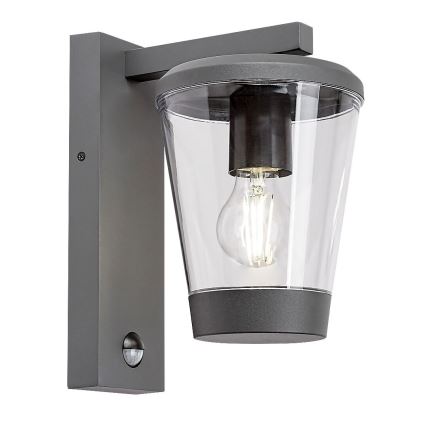 Rabalux - Vonkajšia nástenná lampa so senzorom 1xE27/40W/230V IP44