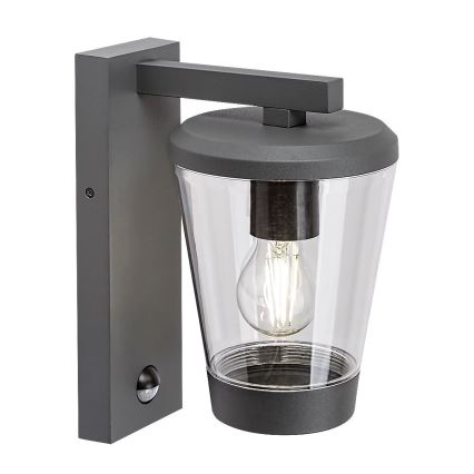 Rabalux - Vonkajšia nástenná lampa so senzorom 1xE27/40W/230V IP44