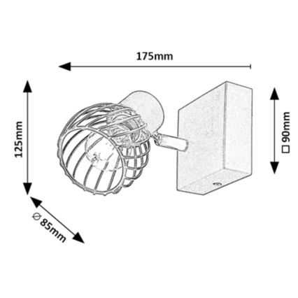Rabalux - Nástenné bodové svietidlo 1xE14/10W/230V
