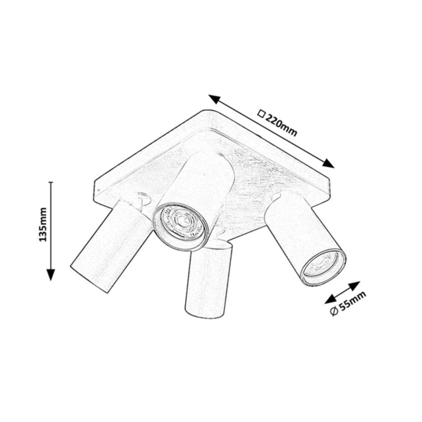 Rabalux - Bodové svietidlo 4xGU10/7W/230V biela