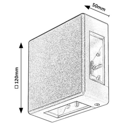 Rabalux - LED Vonkajšie nástenné svietidlo LED/6W/230V IP54 čierna