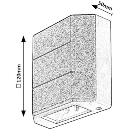 Rabalux - LED Vonkajšie nástenné svietidlo LED/6W/230V IP54 čierna