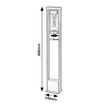 Rabalux - Vonkajšia lampa 1xE27/12W/230V IP44