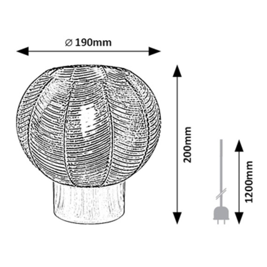 Rabalux - Stolná lampa 1xE27/40W/230V