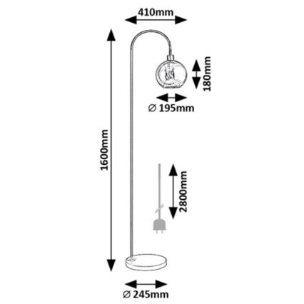 Rabalux - Stojacia lampa 1xE27/40W/230V