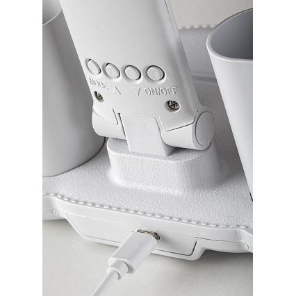 Rabalux - stmievateľná stolná LED lampa s ventilátorom a LED displejom/7W/5V 3000/4000/6500K