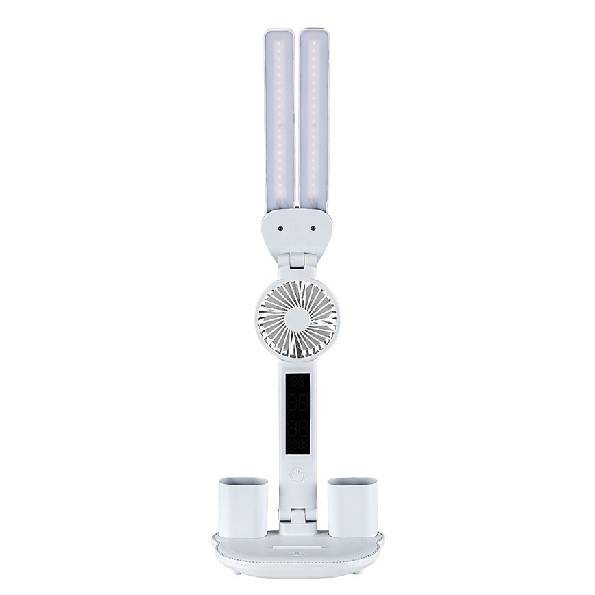 Rabalux - stmievateľná stolná LED lampa s ventilátorom a LED displejom/7W/5V 3000/4000/6500K