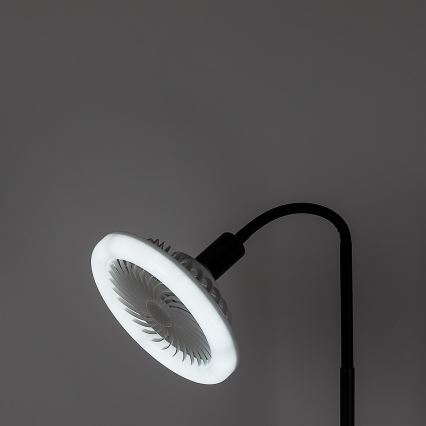 Rabalux - LED stmievateľná stojaca lampa s ventilátorom 1xE27/16W/230V 3000-6500K + diaľkové ovládanie