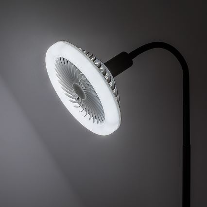 Rabalux - LED stmievateľná stojaca lampa s ventilátorom 1xE27/16W/230V 3000-6500K + diaľkové ovládanie