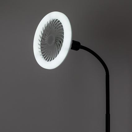 Rabalux - LED stmievateľná stojaca lampa s ventilátorom 1xE27/16W/230V 3000-6500K + diaľkové ovládanie