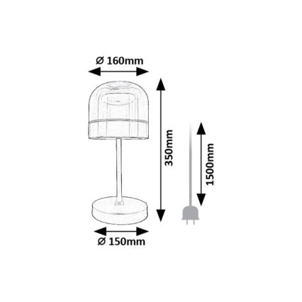 Rabalux - LED Stmievateľná stolná lampa LED/13W/230V 3000/4000/6000K